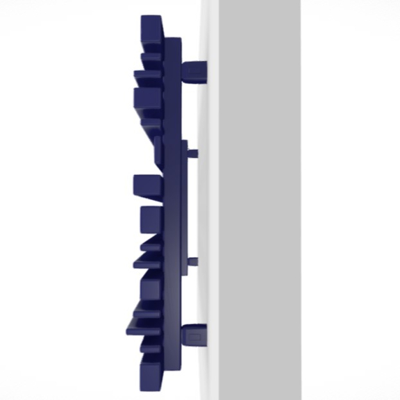 TERMA Sherwood V E dizajnový radiátor RAL5002 detail - zboku