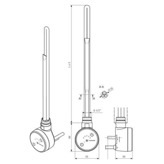 Terma MOA Wifi regulátor elektrických radiátorov s možnosťou Wi-Fi ovládania