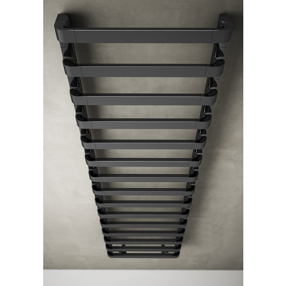 IRSAP Step B kúpeľňový radiátor detail Čierny Chróm 4