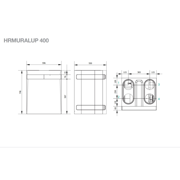 Lemmens Mural PX 400T - nákres