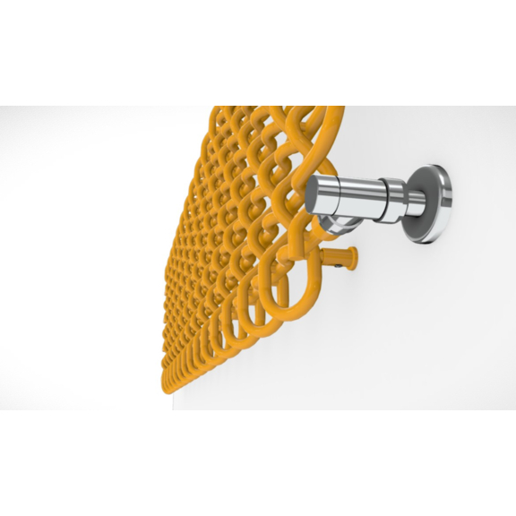 TERMA PLC H dizajnový radiátor farby RAL1003 - detail