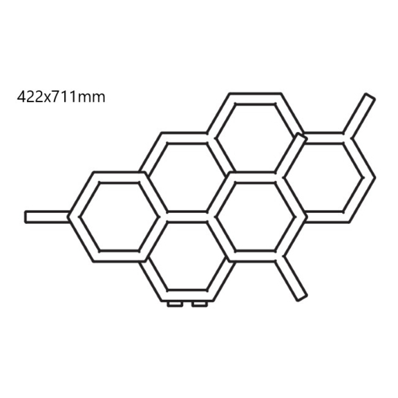 TERMA Hex dizajnový radiátor 422x711mm