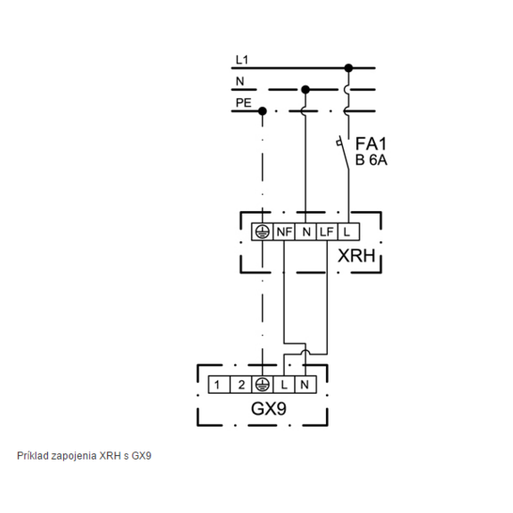 XRH - schéma zapojenia