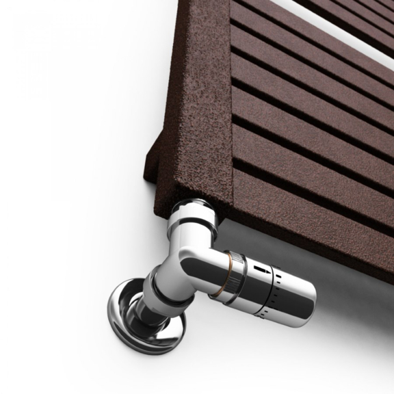 TERMA Mantis dizajnový radiátor 860x540 RAL farba Antique Copper - detail