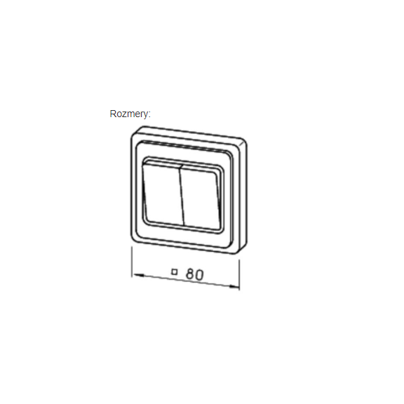 Helios MVB Prevádzkový vypínač/prepínač otáčok - rozmery v mm