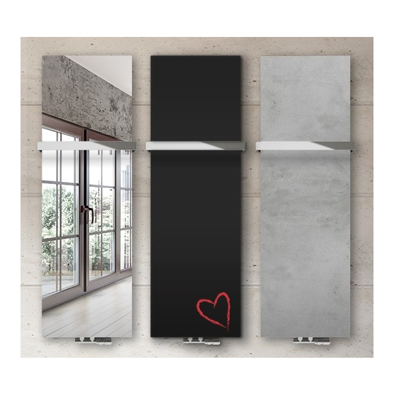 TERMA Case Slim dizajnový vertikálny radiátor - Zrkadlo/Potlač/Betón