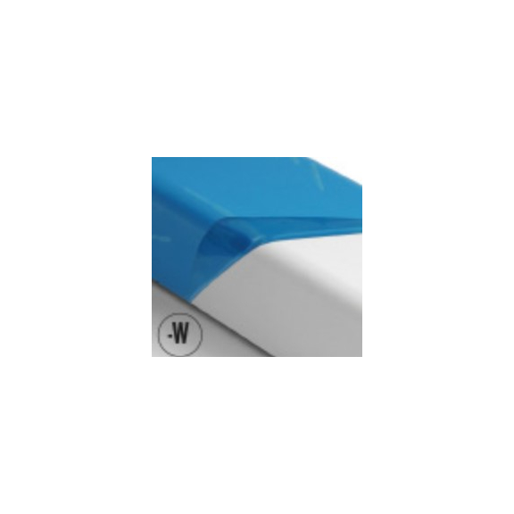 Plastový žľab 0612BCF s ochrannou fóliou - snehovo biela