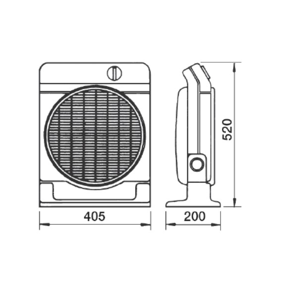 Soler & Palau Meteor NT axiálny stolný ventilátor - rozmery