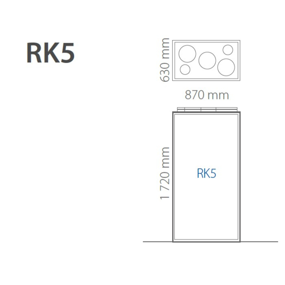 Atrea DUPLEX RK5 1400/440 rekuperačná jednotka - rozmery