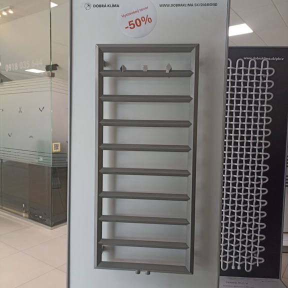 TERMA Diamond vodný kúpeľňový radiátor - showroomový radiátor