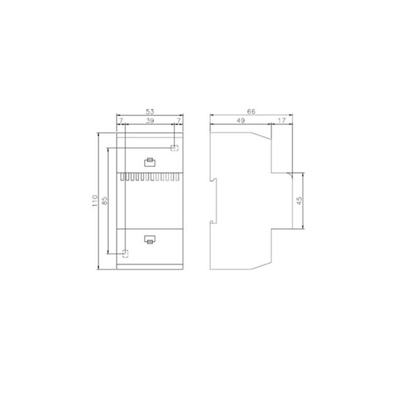 Systemair PSS20 transformátor 24V - Rozmery