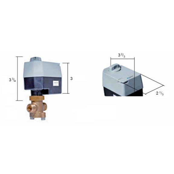 Systemair RVAZ4 24A servopohon - Rozmery