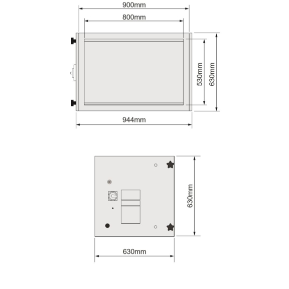 Purified Air UV-C 3000 - rozmery