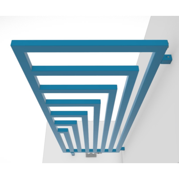 TERMA Angus DW dizajnový radiátor RAL5012 geometrický vzor