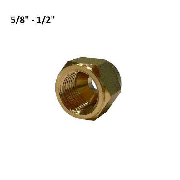 Mosadzná redukčná matica 5/8" - 1/2"