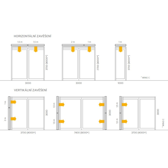 VTS WING C200 (EC) vzduchová dverná clona bez ohrevu - montáž