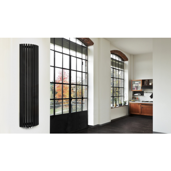 TERMA Triga AW E dizajnový radiátor v modernom interiéri