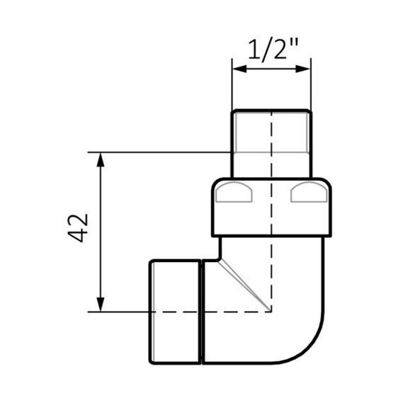 Terma trojosá regulačná sada ventilov - rozmery