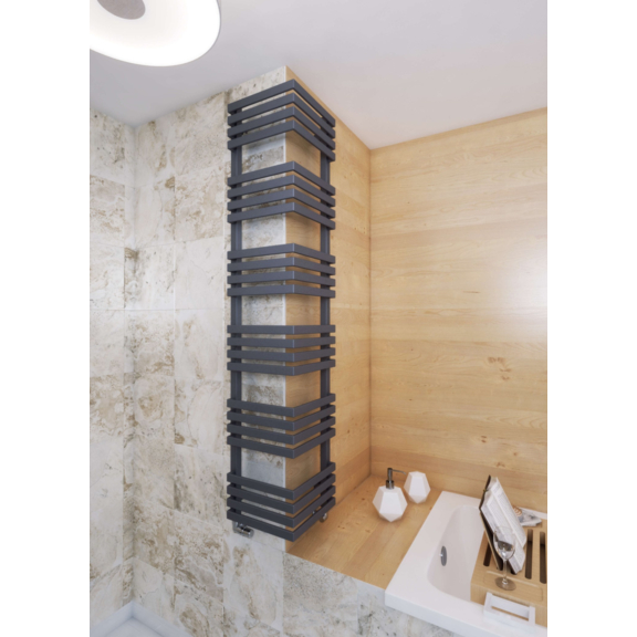 TERMA Outcorner rohový radiátor 1545x300 farba Metallic Grey