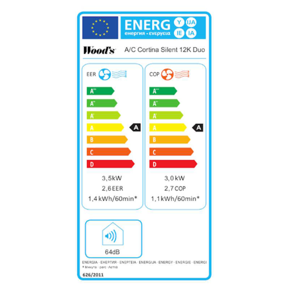 WOODS Cortina Duo mobilná klimatizácia