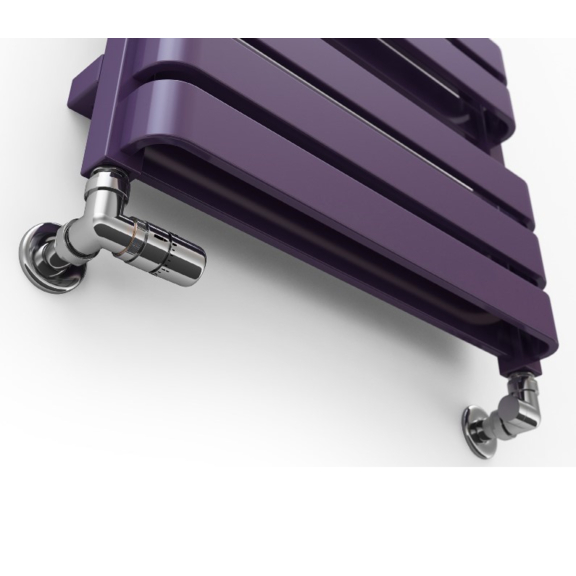 TERMA Warp T Bold dizajnový radiátor 655x500 RAL 4005 detail