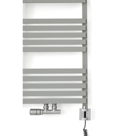 TERMA Quadrus Slim elektrický kúpeľňový radiátor farba Silver Matt - detail1