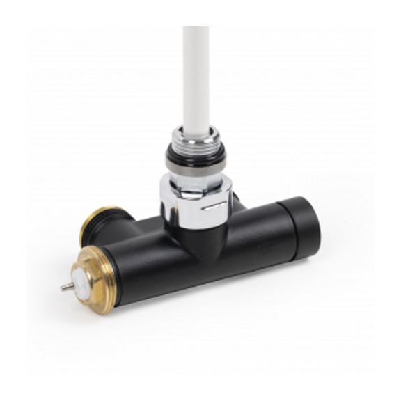 Terma pravý uhlový ventil s ponornou trubicou Čierny matný