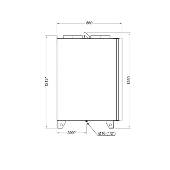 Systemair SAVE VTC 700 Rekuperačná jednotka - Rozmery