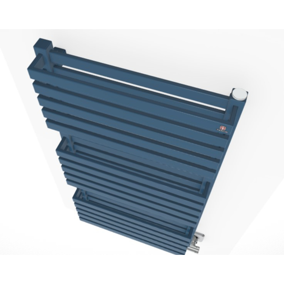 TERMA Quadrus Bold dizajnový radiátor RAL 5010 detail zhora