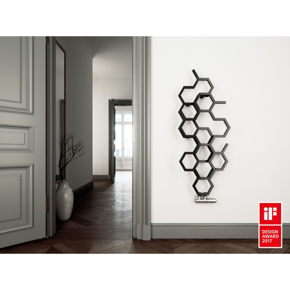 TERMA Hex dizajnový radiátor RAL9005