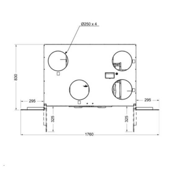 Systemair SAVE VTC 700 Rekuperačná jednotka - Rozmery