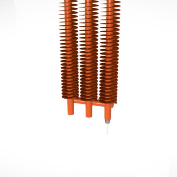 TERMA Ribbon V E dizajnový radiátor 1800x290 RAL2004 spodná časť