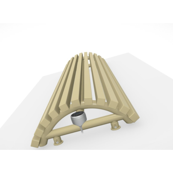 TERMA Triga AW E dizajnový radiátor na stenu - spodná časť - elektrický