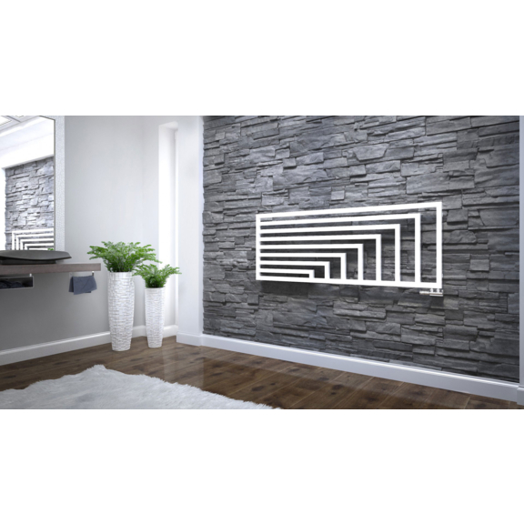 TERMA Angus H dizajnový radiátor farba RAL 9016 moderný interiér