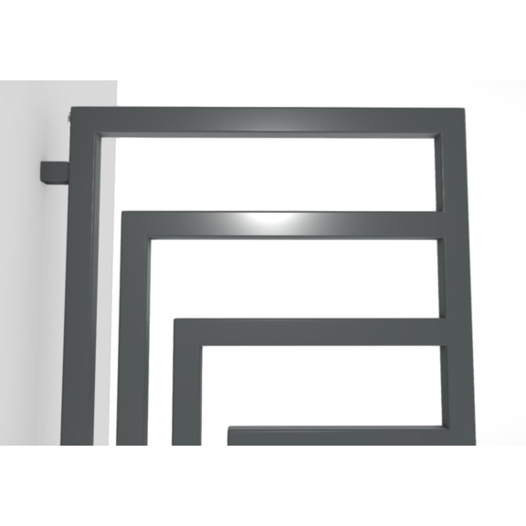 TERMA Angus DW dizajnový radiátor RAL7012 detail geometrické usporiadanie