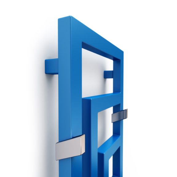 TERMA Angus V dizajnový radiátor 1620x600 RAL5015 detail