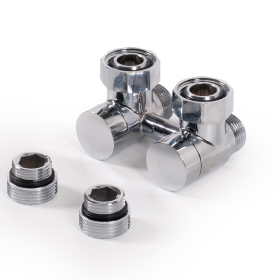 Terma rohová stredová sada s dvojitou spiatočkou a hlavicou Slim - Chróm