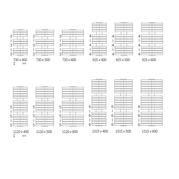 TERMA Iron D dostupné veľkosti 1