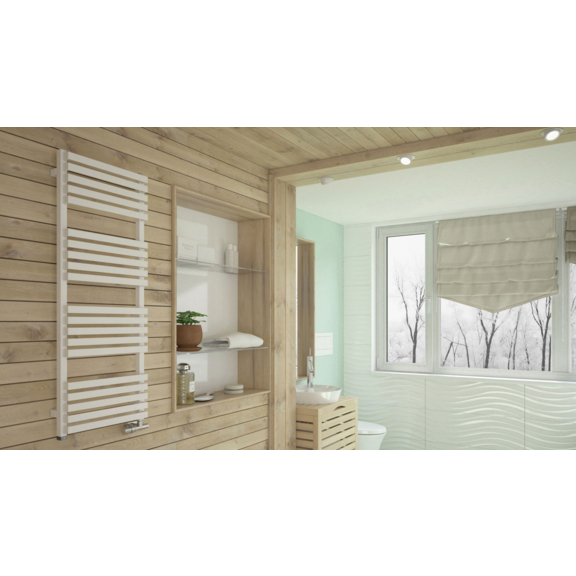 TERMA Quadrus Slim dizajnový radiátor interiér RAL 9016