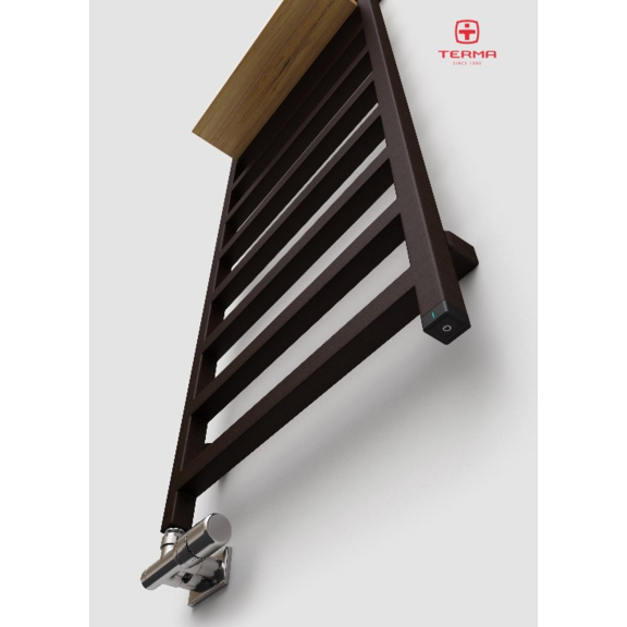 TERMA Simple One dizajnový radiátor farba Metallic Black - detail