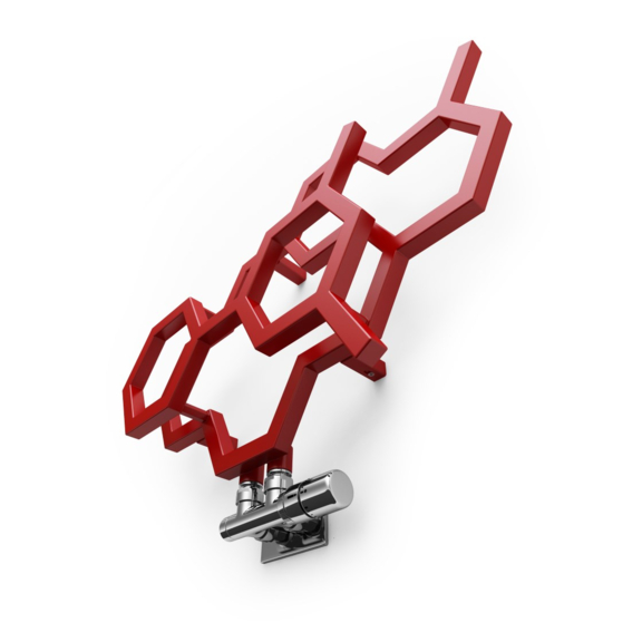 TERMA Hex dizajnový radiátor 422x711 detail