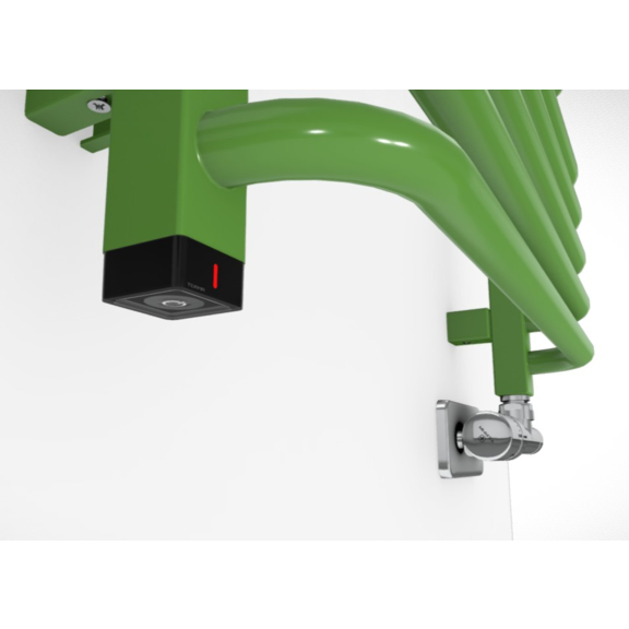 TERMA Alex ONE dizajnový radiátor RAL 6018 detail