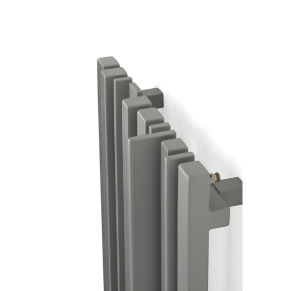 TERMA Sherwood V E dizajnový radiátor farba Metallic Grey detail 2