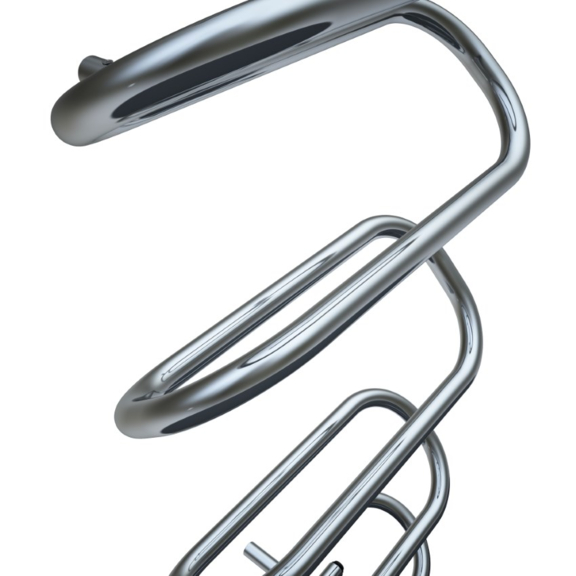 TERMA Spiro kúpeľňový radiátor 1060x450 farba Chróm - detail