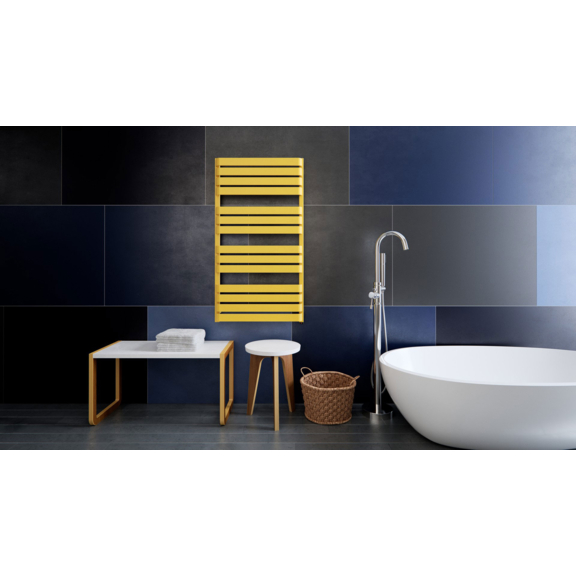 TERMA Warp T dizajnový radiátor 1110x600 farba Soft 1023 - inširácie