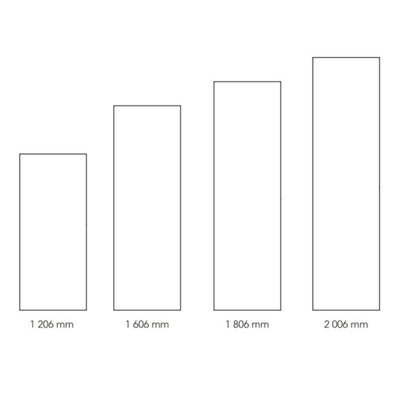Instal Projekt Indivi dizajnový radiátor - rozmery