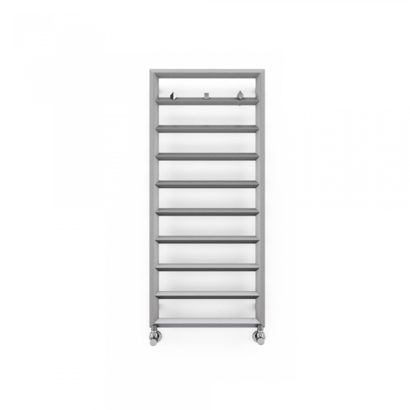 TERMA Diamond kúpeľňový radiátor 1120x500 farba Silver Matt + vešiak Spark