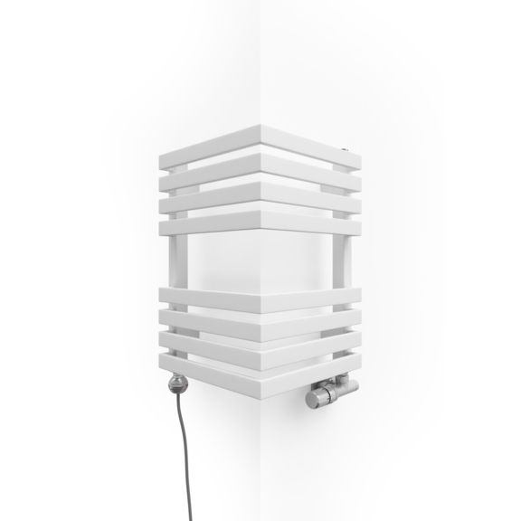 TERMA Outcorner elektrický rohový radiátor 465x300 farba Soft 9016