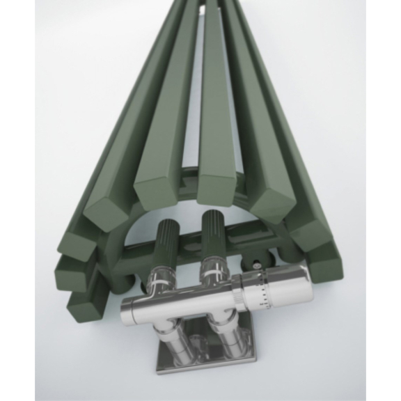 TERMA Triga AN dizajnový radiátor RAL 7003 detail