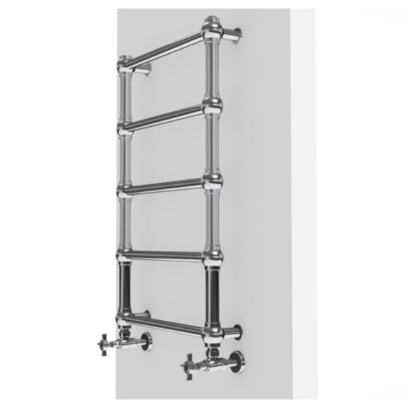 TERMA Retro dizajnový radiátor 800x504 Chróm zboku